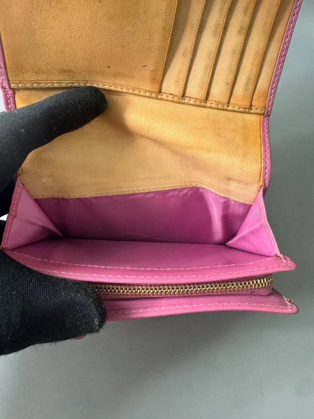 Coach Bifold Pink Leather Signature Wallet